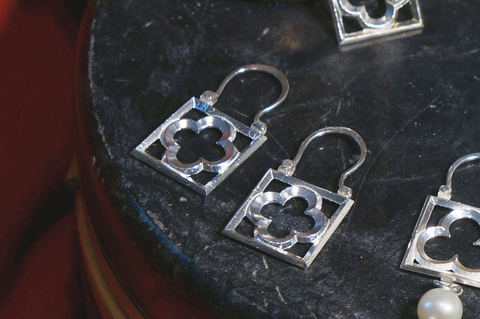 Foliate Collection- No. 1, Silver Earrings