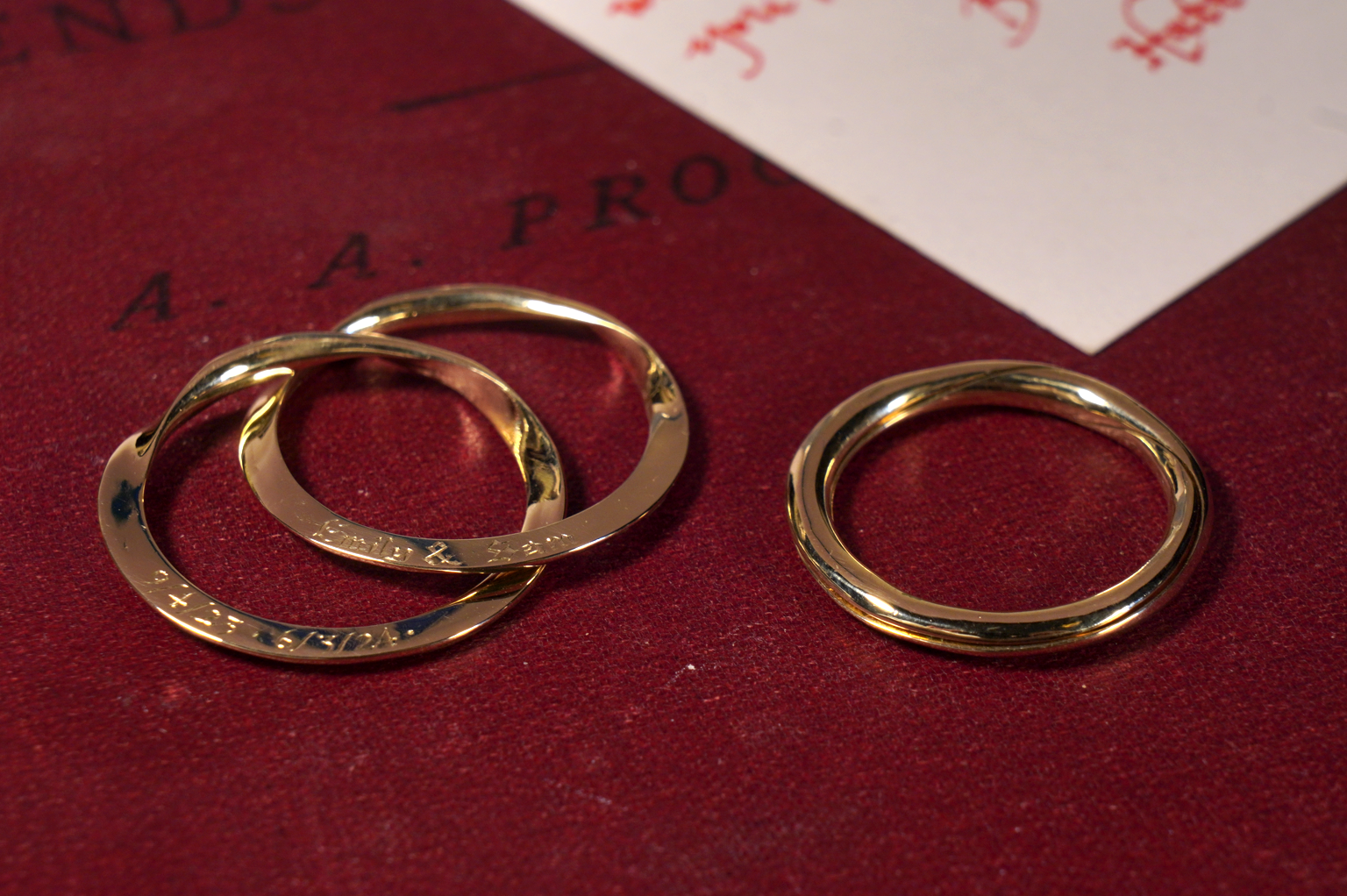 Gimmel Ring, Gold or Platinum – Black Adept