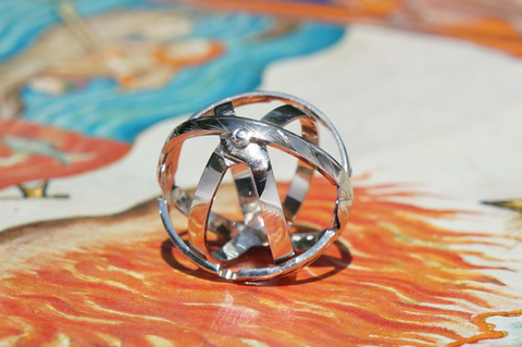Wide 4-Band Armillary Ring