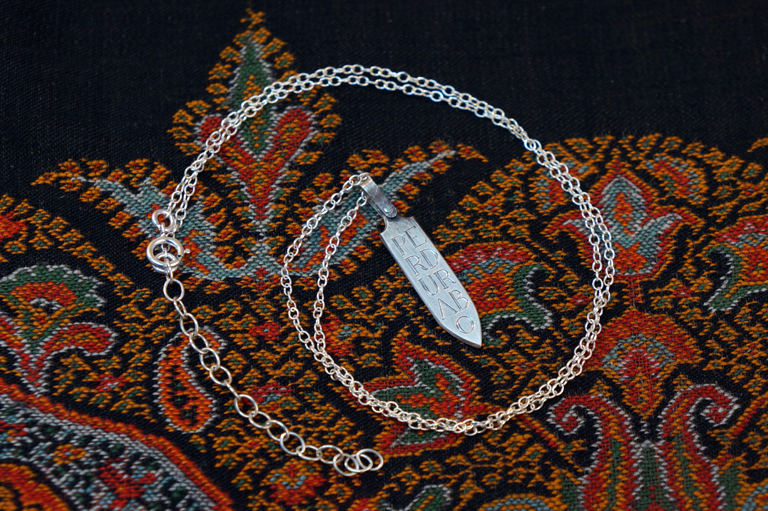 Poesy Necklace - "Perdurabo" (I Will Endure)