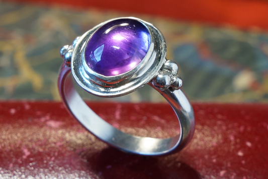 Romanesque Amethyst Ring