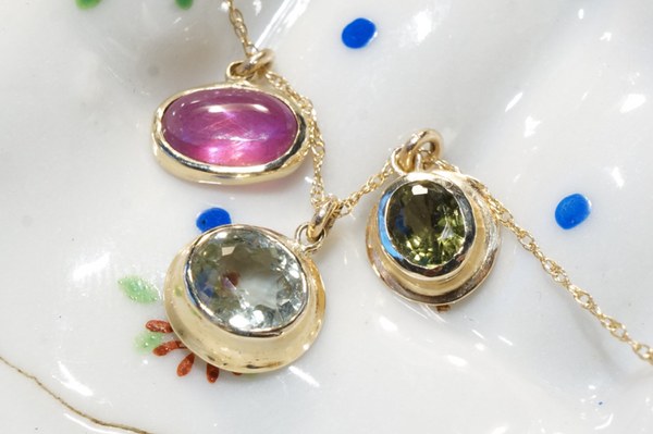 Gold & Tourmaline Pendants, Series 1