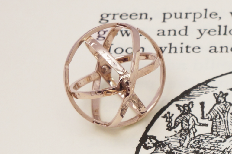 4-Band Armillary Ring, Rose Gold