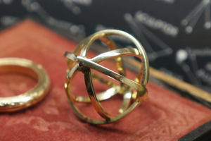 4-Band Armillary Ring, Yellow Gold