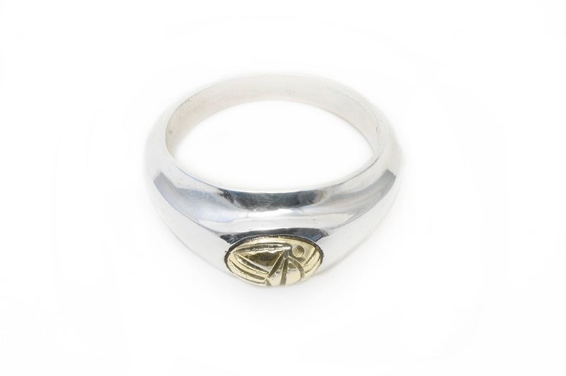 Silver & Gold Scarab Ring
